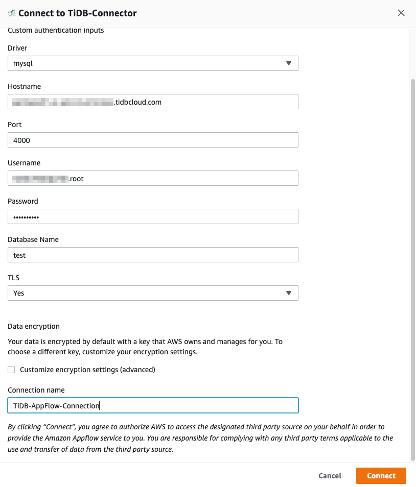 tidb connection message