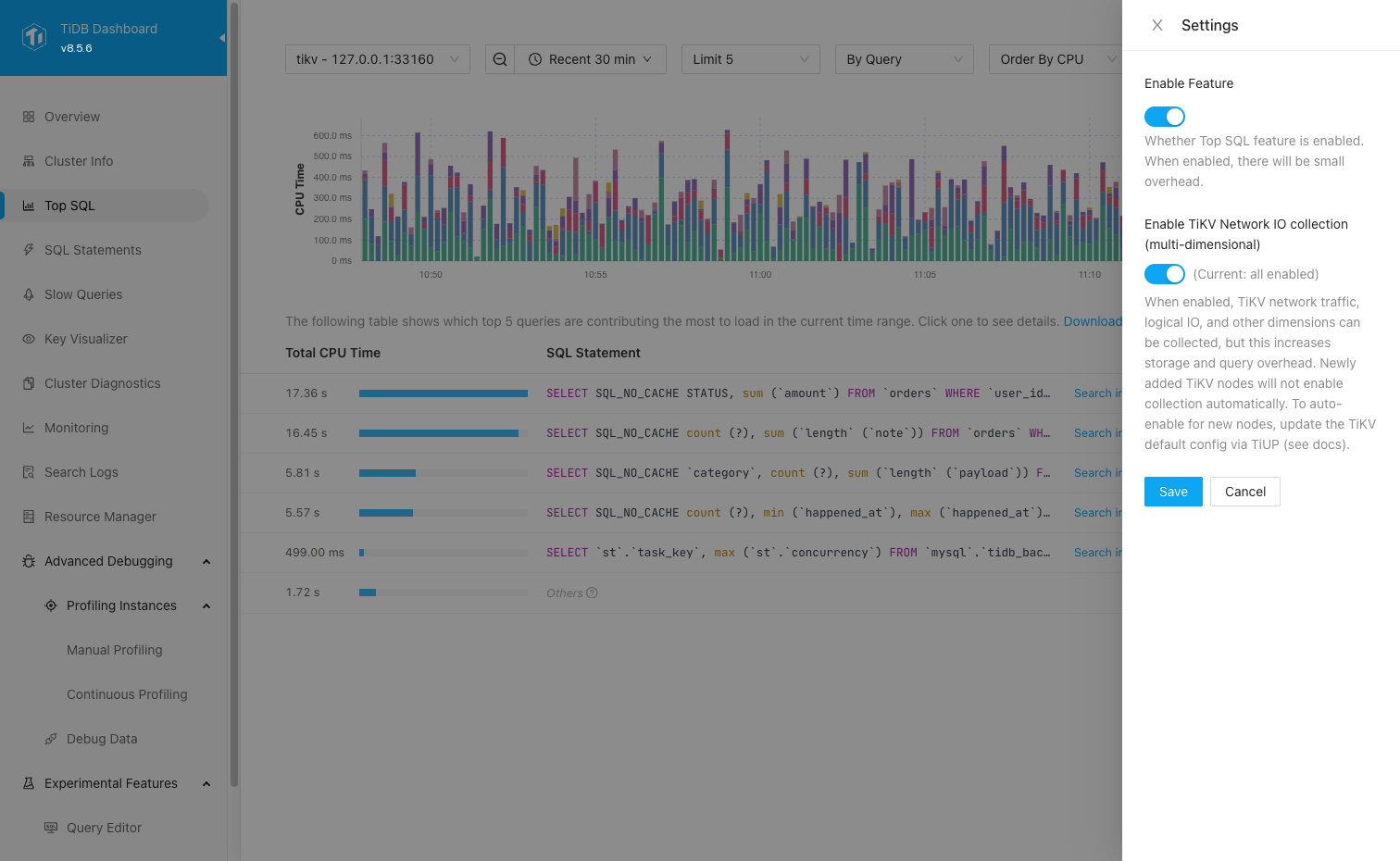 Enable TiKV Network IO collection