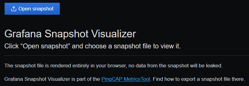 Screenshot of MetricsTool Visualizer