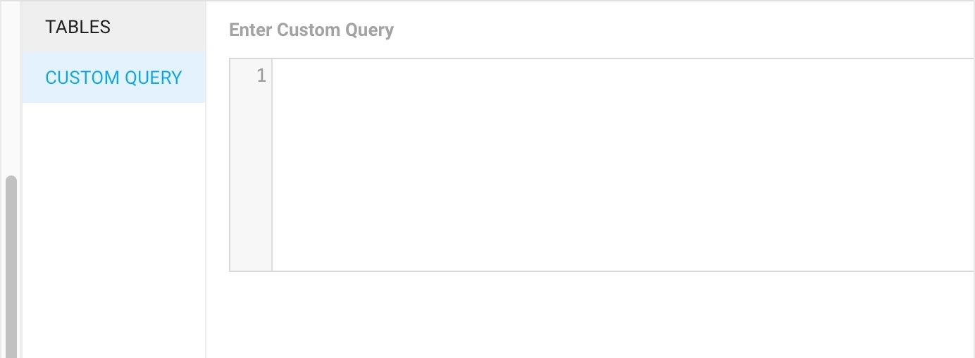 Looker Studio: custom query