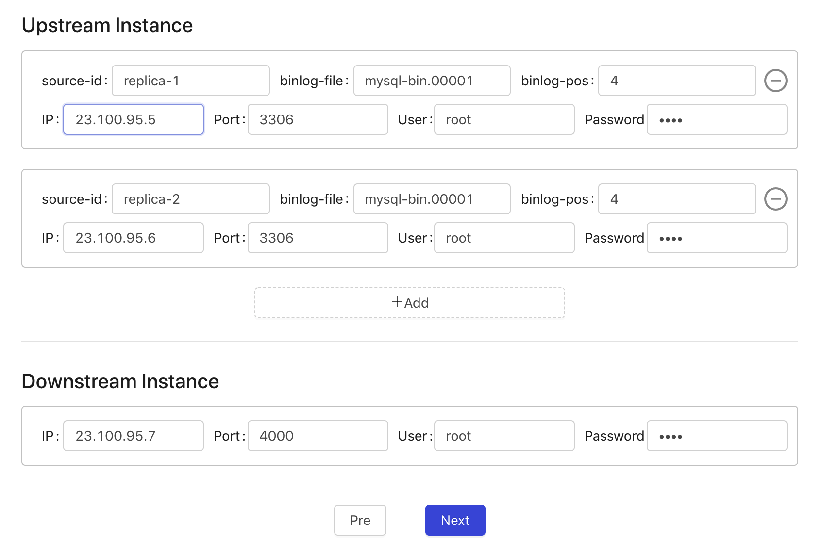 DM Portal InstanceConfig